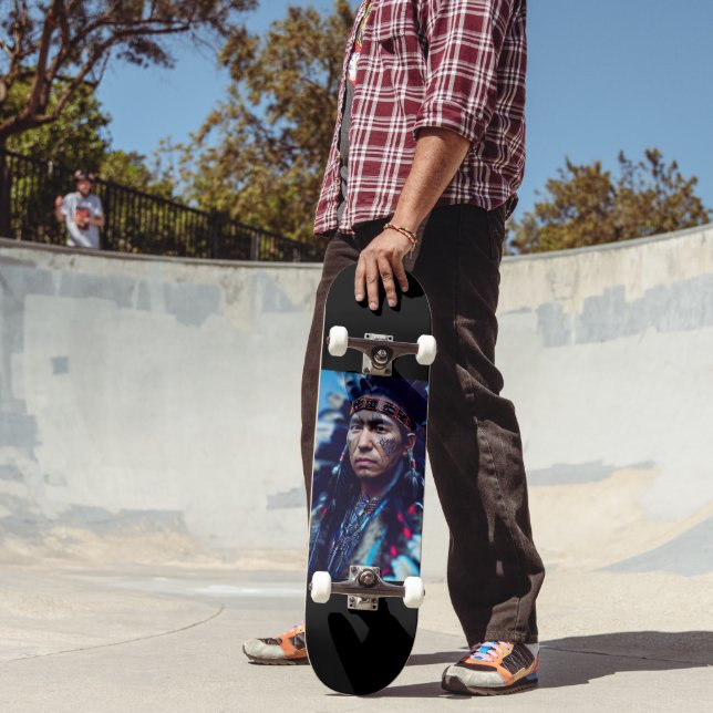 NATIVE AMERICAN INDIAN WARRIOR SKATEBOARD DECK (Outdoor 2)