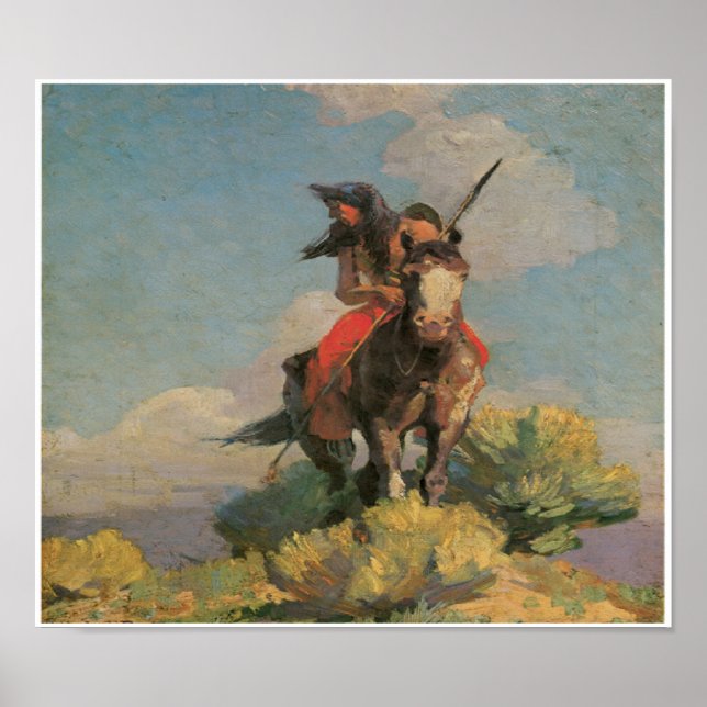 Native American Indian Wild Crow 1896 Art Poster (Front)