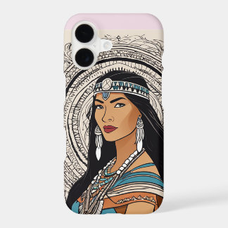 NATIVE AMERICAN INDIAN WOMAN ART IPHONE 17 CASE