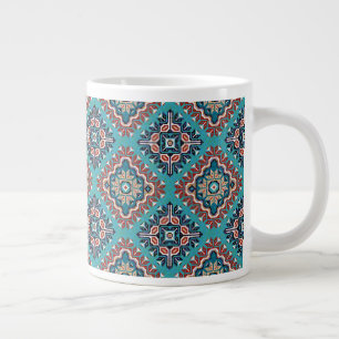Native American Indians Navajo Mosaic Pattern Large Coffee Mug