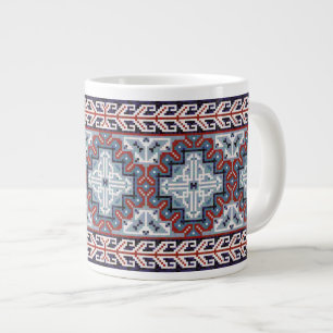 Native American Indians Navajo Pattern Large Coffee Mug