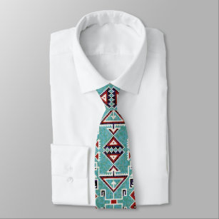 Native American Indians Navajo Pattern Tie