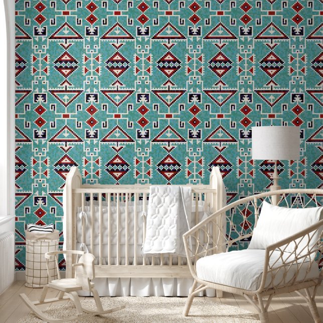 Native American Indians Navajo Pattern Wallpaper (Kids)