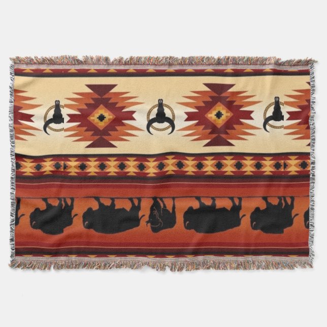 Native American Indigenous Accent Blanket (Front)