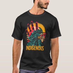 Native American Indigenous Red Hand Indian Blood T T-Shirt