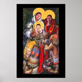 Native American Jesus & Saints Poster