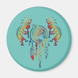 Native American Kokopelli Whale Dreamcatcher 1 Magnet