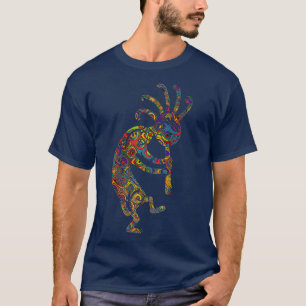 Native American Kokopelli with Ornaments P  Fan T-Shirt