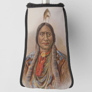 Native American: Lakota Sitting Bull, Smoking Ad Golf Head Cover