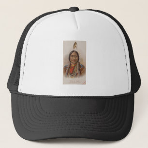 Native American: Lakota Sitting Bull, Smoking Ad Trucker Hat