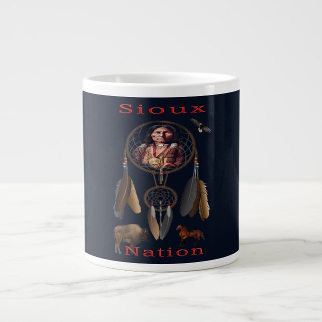 Native American Large Coffee Mug (Front)
