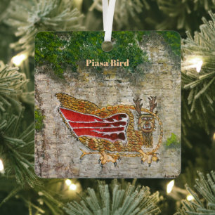 Native American Legend Piasa Bird Metal Ornament