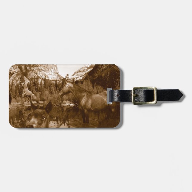 native american luggage tag (Front Horizontal)
