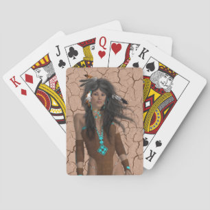 Native American Maiden Playing Cards