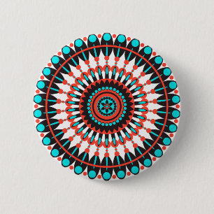 Native American Mandala 2 Inch Round Button