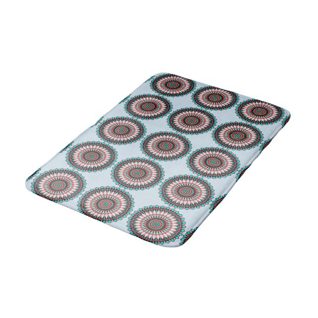 Native American Mandala Bath Mat (Angled)