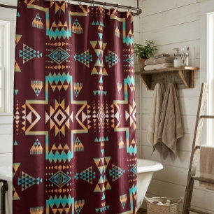 Native American Maroon And Turquoise