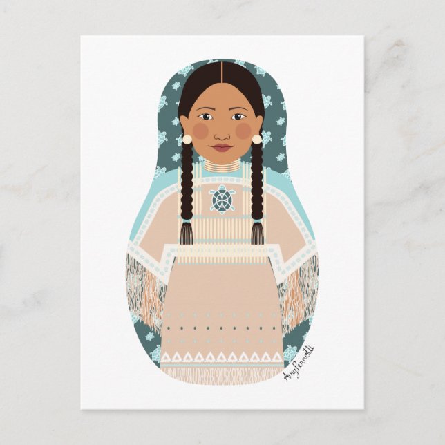 Native American Matryoshka Postcard (Front)