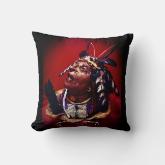 Native American "Medicine Man" Throw Pillow