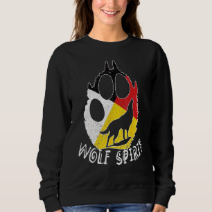 Native American Medicine Wheel Wolf Spirit Sweatshirt