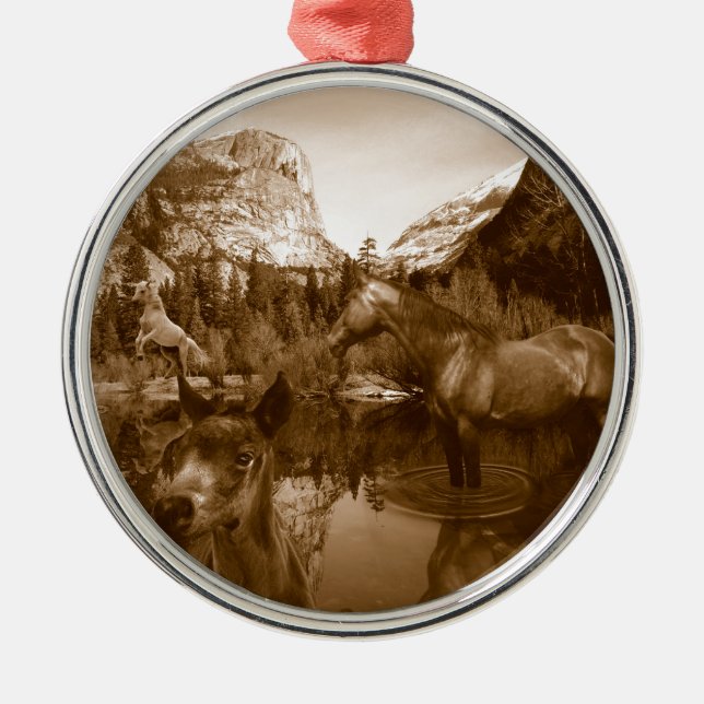 native american metal ornament (Front)