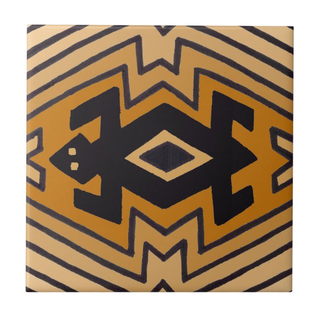 Native American Mimbres Bear Tile (Front)