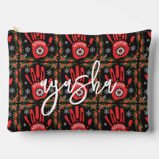 Native American MMIW Red and Black Makeup Bag