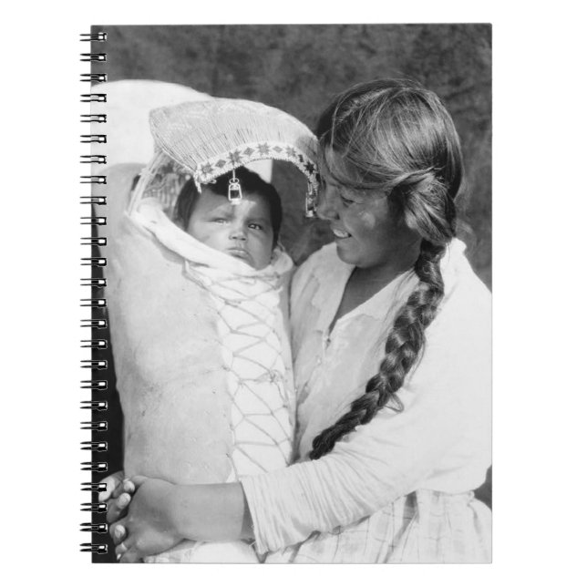 Native American Mother With Her Papoose Notebook (Front)