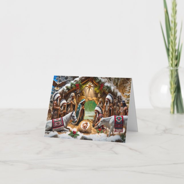 Native American Nativity Christmas Card (Front)