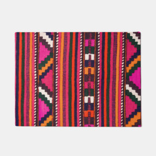 Native American Navajo Indian pink texture design Doormat