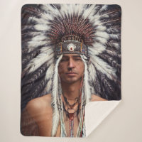 Native American Ojibwe Sherpa Blanket