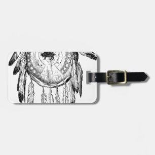 Native American Ornament Luggage Tag