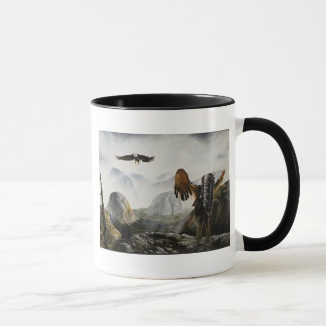 Native American Painting~ Welcome Friend Mug (Right)