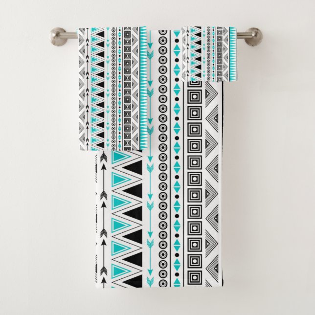 Native American Pattern Bath Towel Set (Insitu)