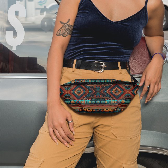 Native American Pattern Boho Culture Abstract Arts Fanny Pack (Creator Uploaded)