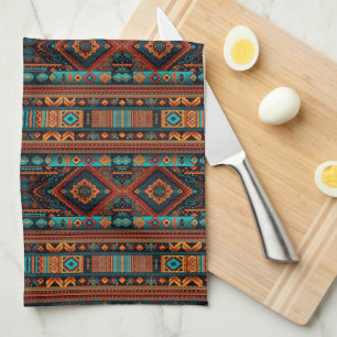 Native American Pattern Boho Culture Abstract Arts Kitchen Towel