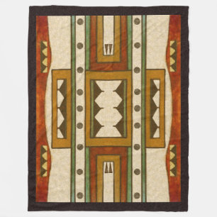 Native American Pattern: Cheyenne Design 1860's Fleece Blanket