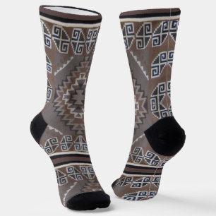 Native American Pattern Crew Socks
