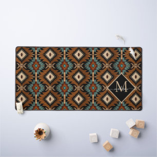Native American Pattern Indian Culture Boho Style Desk Mat