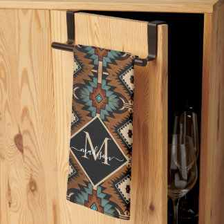 Native American Pattern Indian Culture Boho Style Kitchen Towel