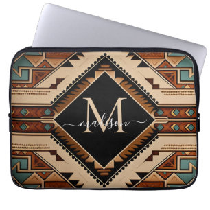 Native American Pattern Indian Culture Boho Style Laptop Sleeve