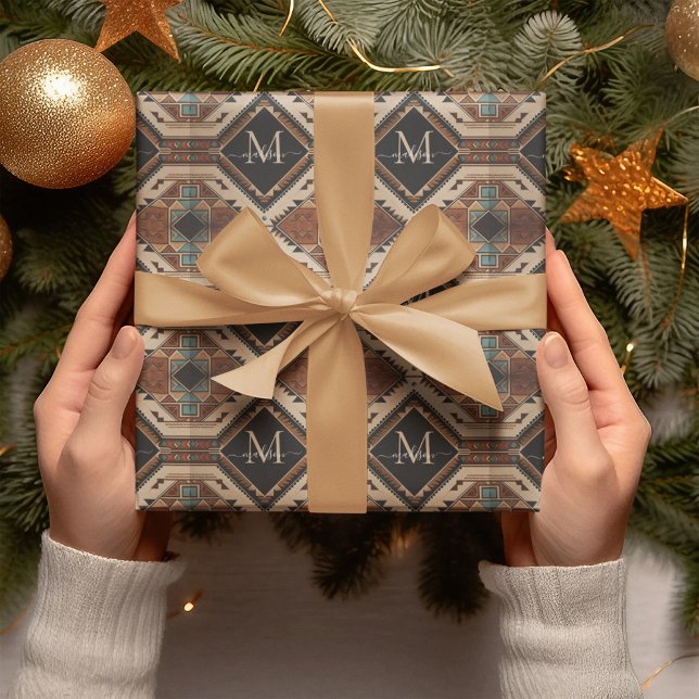 Native American Pattern Indian Culture Boho Style Wrapping Paper (Creator Uploaded)
