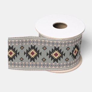 Native American Pattern Indian Tribal Geometry Grosgrain Ribbon
