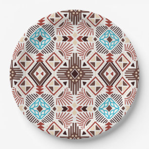 Native American Pattern Paper Plate