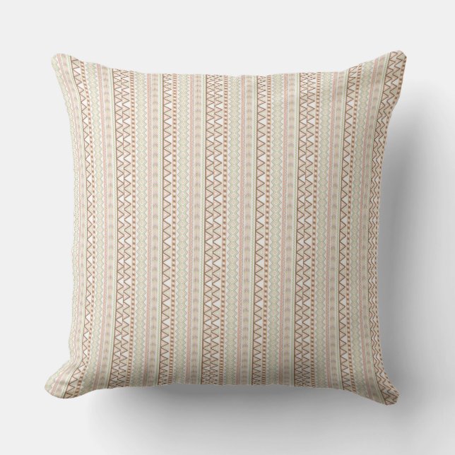 Native American Pattern Throw Pillow/Geometric Pillow (Front)