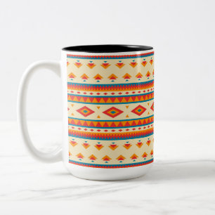 Native American Pattern Two-Tone Coffee Mug