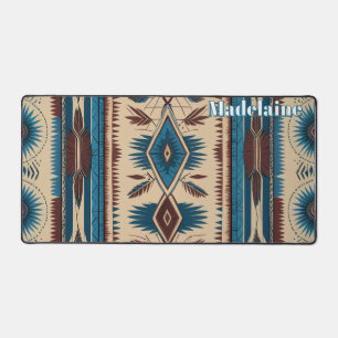 Native American Pattern. Western. Personalized Desk Mat