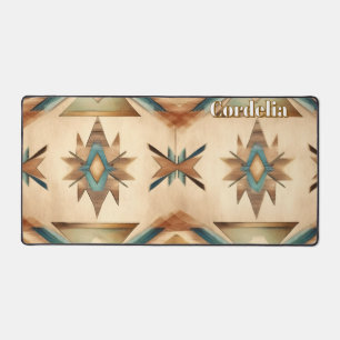 Native American Pattern. Western. Personalized Desk Mat