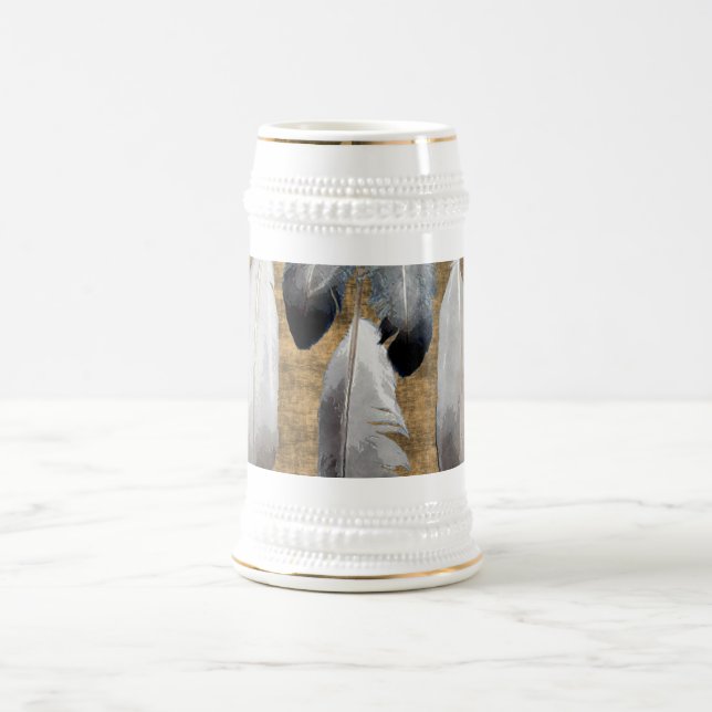 Native American Peace Feathers Designer Mug (Center)