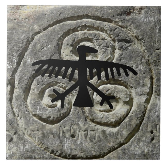 Native American Petroglyphs Tile (Front)